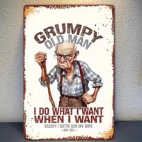 Room Decoration Old for Man Humor Iron Metal SignVintage Wall Decor Funny for Man Cave Garage Decoration Home Office Bedro 20X30CM