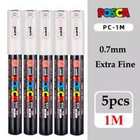 Uni Posca Paint Marker Pens Full Set PC-1M PC-3M PC-5M POP Poster Colour Water-Based Pigment Ink with Original Vinyl Pen Case