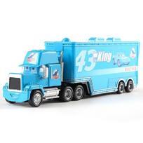 Pixar Cars Mack Truck Alloy Diecast Cargo Trailer Toy Lightning McQueen Rusteze Collectible Car Model For Kids