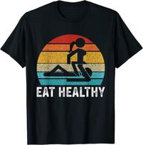 NEW LIMITED Eat Healthy Funny Gifts for Men Women Premium Tee  Size S-3XL Unisex T-Shirt S