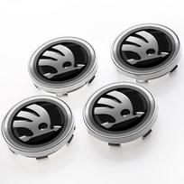 4 vnt. 56mm+60mm Automobilio ratlankio centrinis dangtelis, ratlankio apdaila, emblemos lipdukai Skoda Fabia Octavia Karoq Kodiaq Kamiq Superb Rapid Citigo