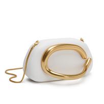 Zara Home Retro Round Box Clutch with Metal Handle and Chain 18.5*6.5*10CM