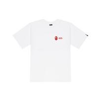 Vans BAPE Sk8-Hi Printed Casual Breathable Round Neck Short Sleeve T-Shirt American Retro Unisex Tops White VN0A7XQ9448 S white