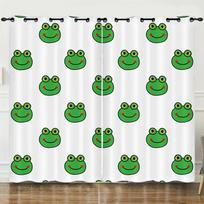 Curtain Cartoon Animal Frog 3D Digital Printing Blackout Curtain Punching 97cm*114cm*2