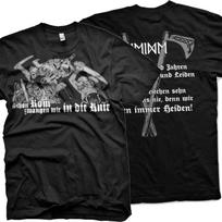 Ragnarök Asgard Odin Thor Hammer Viking Pagans T-Shirt New 100% Cotton Short Sleeve O-Neck Casual Mens Tshirt Fishion Streetwear S juoda