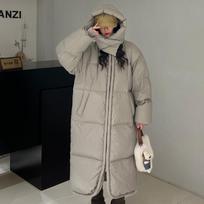Soft Winter Cotton-padded Jacket Women's New Long Over-the-knee Quilt Loose Padded Coat. S
