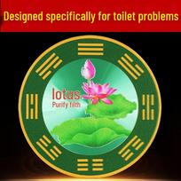 Azure Dragon Lotus Waterproof Self-Adhesive Bathroom & Kitchen Sign Sticker