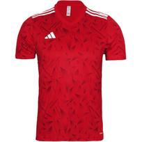 Adidas Basic Series Sports Wear Resistant Breathable Pullover Short Sleeve Football Shirt Men tops JZ0600 XL red