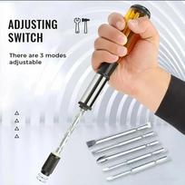Push-button Semi-automatic Screwdriver with Wooden/Plastic Handle Quick And Easy Screwdriving Wooden Handle Steel Alloy Press