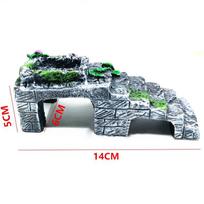 Shelter Cave Hiding Resin House Ornament for Fish Bowl Tortoise Basking Platform Landscaping Small platform