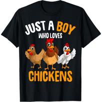 Just a Boy who loves Chickens Kids Boys Chicken T-Shirt S