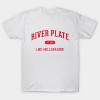 Men Black Print T-shirt River Plate No-Cut Heat Transfer Print Cotton Tshirt 4XL