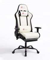 Žaidimų kėdė COMHOMA, ergonomiška, su porankiais, balta
