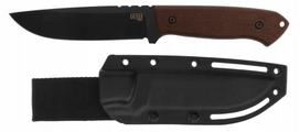 Išgyvenimo peilis Za-Pas Ultra Outdoor su dėklu, ruda Micarta rankena, Cerakote NVM