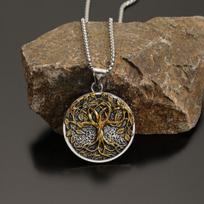 Retro Norse Style Viking Tree Of Life Pendant Necklace Unisex Party Accessory 60cm