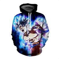 Anime Ultra Instinct Super Saiyan Goku Printed Men's Fashion Dragonball Hoodie Dragon Ball Z Sweatshirt S
