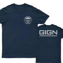 GIGN  Groupe d'Intervention de la Gendarmerie Nationale France Men T-SHIRT Short Casual 100% Cotton T-Shirts heavyweight S tamsiai mėlyna spalva