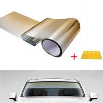 Automobilio priekinė plėvelė Auksinė PVC Tampri Saulės skydelis