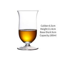Tulpės degustavimo taurė  Viskio taurė Vynuogių specifinė  Vyno degustavimo taurė Someljė Vienos salyklos Skaidri viskio taurė 180ml gray