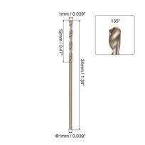 12pcs Jobber Drill Bits 1/2/3/4/5/6/7/8/9mm Titanium Coated HSS Split Point Twist Drill Bits for Stainless Steel Metal Wood