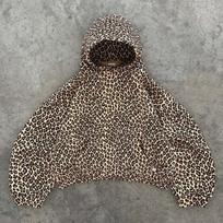 Y2k Leopardinės Hoodies Moterims Gatvės Stilius Harajuku Vintage Hip Hop Oversize Megztinis Grunge Estetika Laisvas Laisvalaikio Viršus M gray