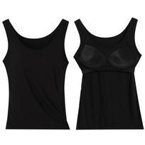Women's Ribbed Fabric One-Piece Vest with Built-In Bra Cups - Long, Breathable, Wire-Free, and Versatile for Summer. XL (115-125 lbs)