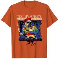 Yes I'm a Pirate Jimmy Buffett Shirt, Jimmy Buffett Margaritaville Shirt orange S įvairiaspalvis