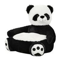 Cartoon Child Seats Sofa Baby Portable Chair Lovely Teddy Bear Panda Unicorn Duck Plush Toys Birthday Gift Children Room Decor (as the picture,only skin) black