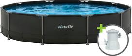 VirtuFit lauko baseinas su rėmu 305x76 cm su filtro siurbliu anthracite | 8718591680632 | 8718591680632