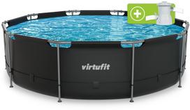 VirtuFit lauko baseinas su rėmu 366x100 cm su filtro pompa anthracite | 8718591686955 | 8718591686955