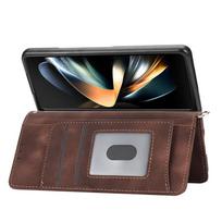 Samsung Z Fold 5 Leather Case with Skin-Feel Texture and Embossed Design. Perfect for ZFold4 and Fold3. Fold 3