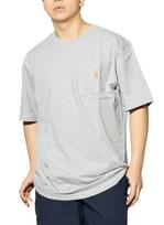 Carhartt K87 Men’s Pocket T-Shirt – Short Sleeve Heavyweight Tee, Gray, Size L pilka spalva