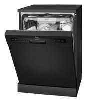 Amica DFM66B8EOqBH 60 cm laisvai stovinti indaplovė, juoda