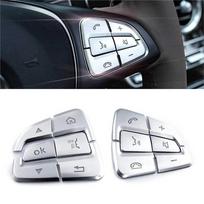 Chromuoti vairo mygtukų lipdukų dangteliai tinka Mercedes Benz GLC C Class W205
