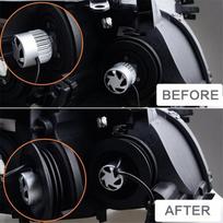 2PCS Car Motorcycle Rubber Waterproof Dustproof Sealing LED Headlamp Cover Cap