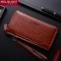 Men's Premium Genuine Leather Multi-Card Clutch Wallet