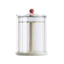 Rotating Display Stand For Collectible Keychains And Mini Figures With Multi Layer Storage Dustproof Clear Cover smėlis