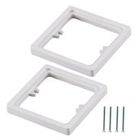 Square Socket Spacer 10MM Pack of 2 with Mounting Screws for Easy Installation White
