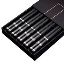 5 Pairs Japanese Chopsticks Sushi Sticks Korean Chopsticks Reusable Alloy Chop Sticks Kitchen Tableware Tool Accessories gray