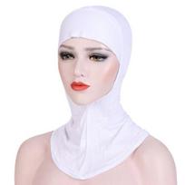 Women Mercerized Muslim Turban Hat Interior Hijab Cap Islamic Bonnet Cover Scarf balta