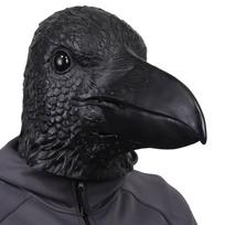 Helovino mielas gyvūnas Varnos kaukė Varnos galvos apdangalas Karnavalo kostiumo rekvizitai pagaminti iš latekso Hairless Raven black