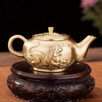Brass Teapot  Tiger and  Lifestyle Tea Set  Home Decoration