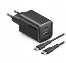SBS 65W 1c + 1a juoda + kabelis cc 1.5 metra juoda