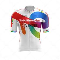 Total Energies-Cycling Jersey Sets for Men, Short Sleeve, Pro Team, Road Bike Clothing, Breathable MTB Bicycle Bib Suit, Summer XS（old）