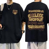 Kanye West College Dropout T Shirt Men's Clothes Hip Hop Vintage T-shirts Fashion Casual Oversized T Shirts Harajuku Streetwears S įvairiaspalvis