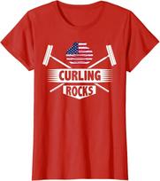 Curling Rocks Funny Curling Stone Gift for Curlers TShirt Premium Cotton Short Sleeve ONeck Unisexs T Shirt New S3XL S