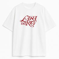 Lana Del Rey T-shirt Men and Women Summer Cotton Y2K Clothing Casual Fashion Round Neck Short Sleeved Tee S white
