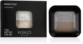 KIKO MILANO Bright Duo Eyeshadow (01 Metallic Baltas/True Gold) 1,8 g