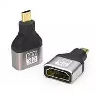 PREMIUMCORD Adapteris 8K HDMI Type A - micro HDMI Type D, metalinis, paauksuotas