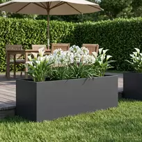Sodo vazonas Antracito 80 x 30 x 30 cm Šaltai valcuotas plienas